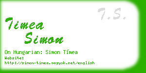 timea simon business card